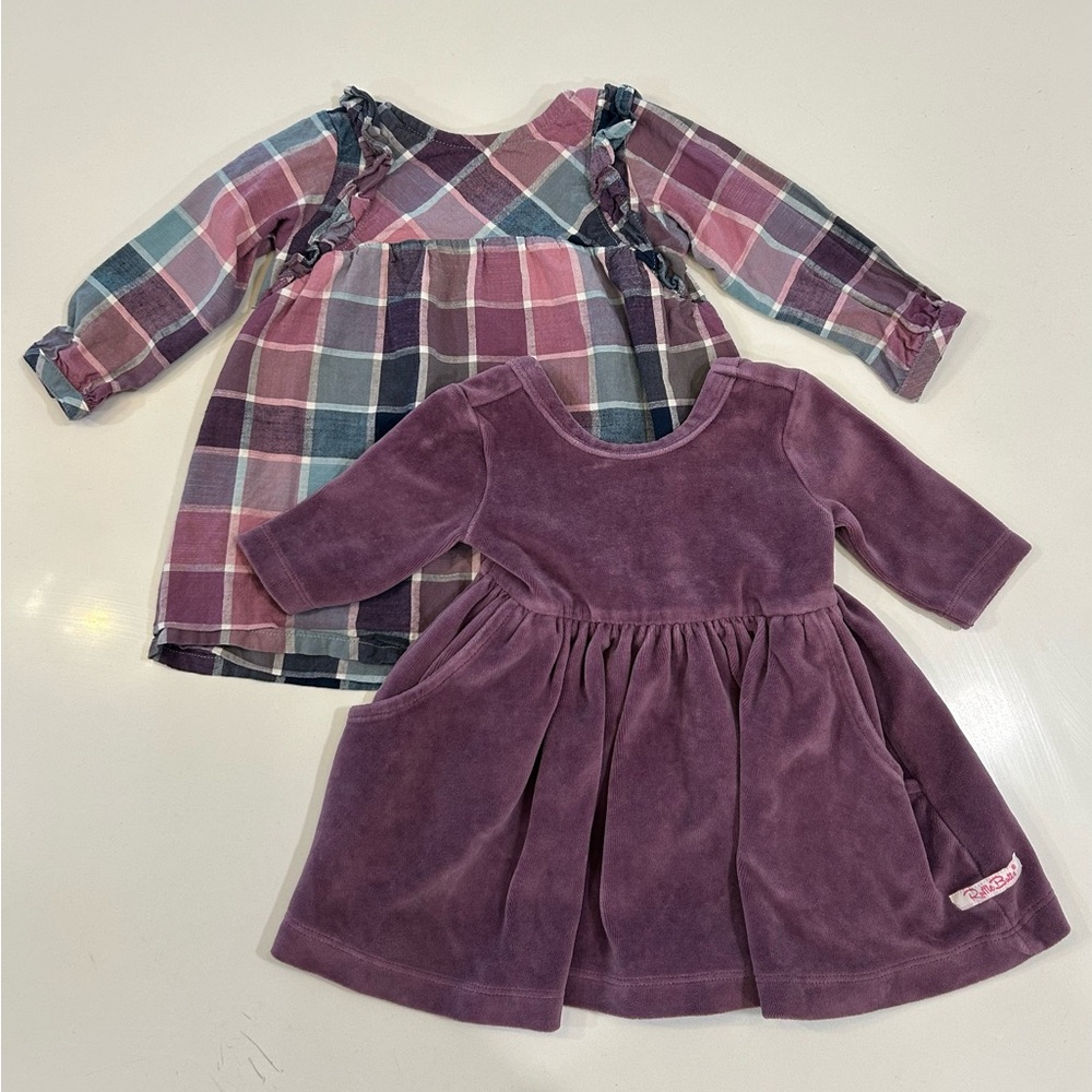 Ruffle Butts Purple Dress Bundle, 12-18 Months